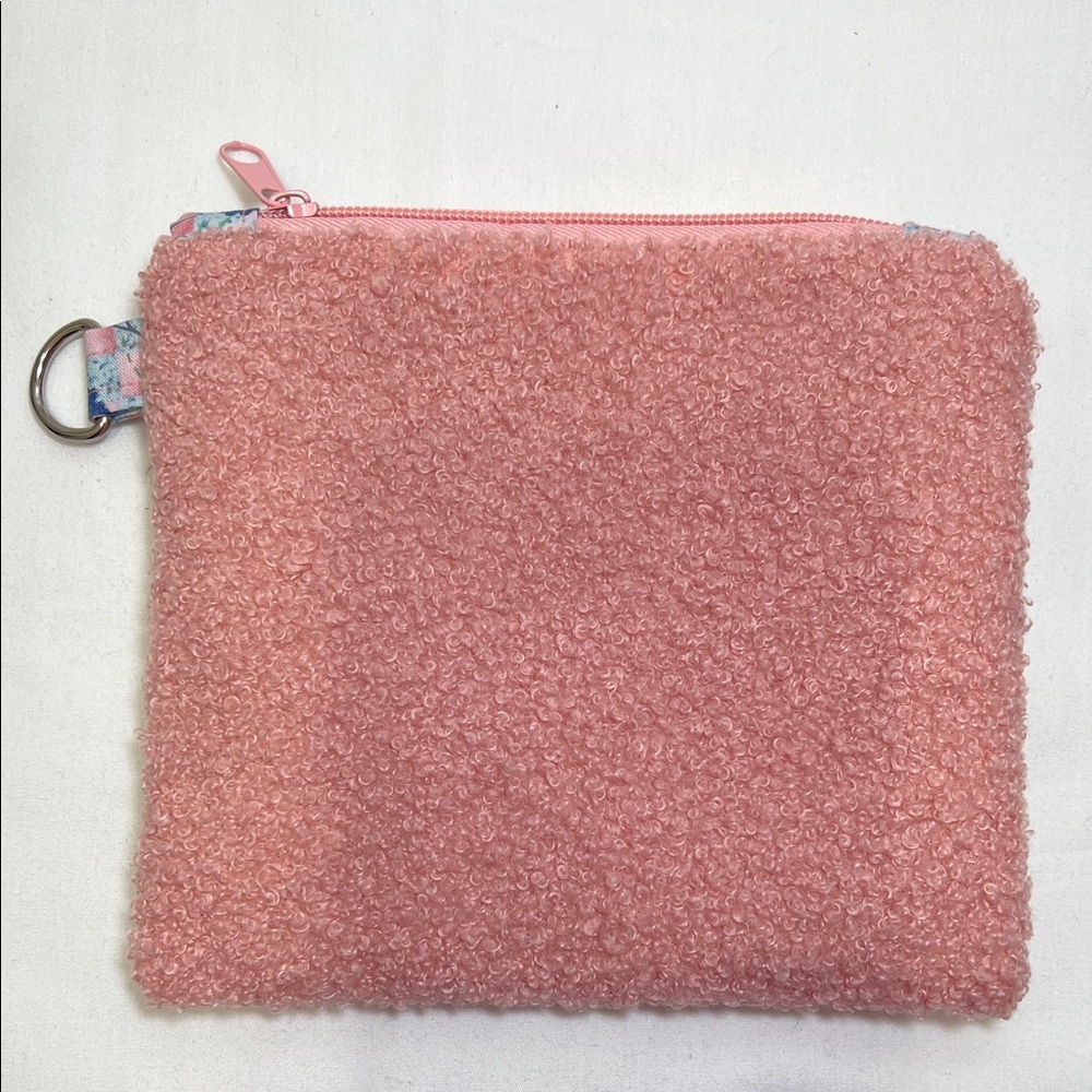 Handmade Pink Teddy Textured Clutch